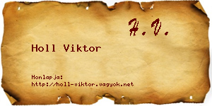 Holl Viktor névjegykártya